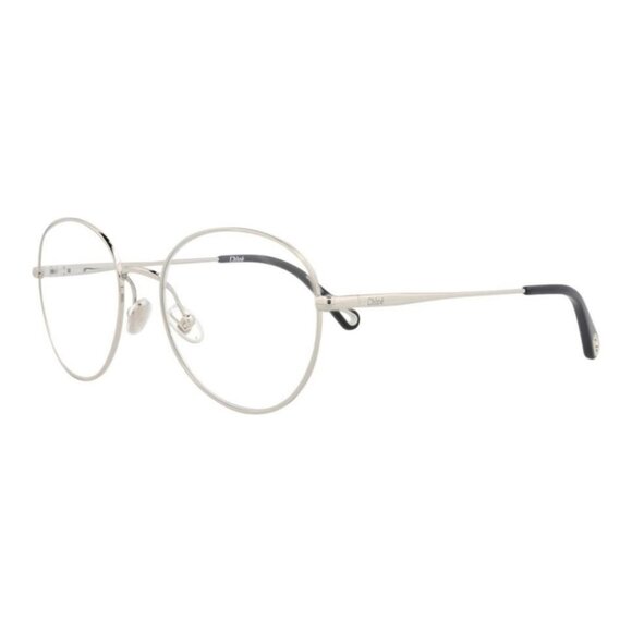 Chloé Womens Round/Oval Silver Silver Transparent Fashion Designer Eyewear - Picture 1 of 4